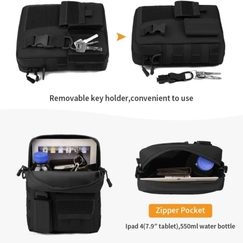 Tactical Crossbody Single Shoulder Bag - Messenger Style Outdoor Gear - Casual Weekend Pack with Shoulder Strap