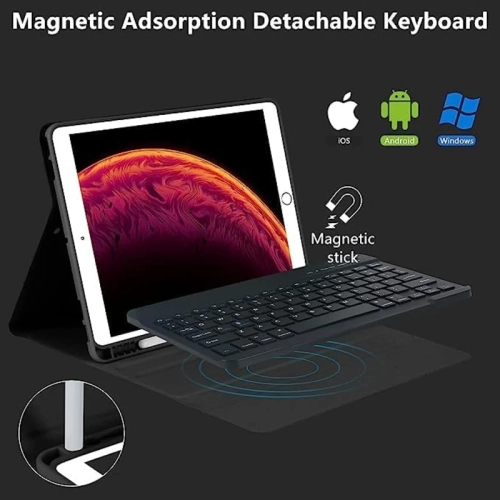 Keyboard Case for iPad Mini 6 8.3 Inch - Detachable Bluetooth Keyboard with Pencil Holder