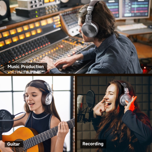 OneOdio Wired Computer Headphones over-Ear Headsets with Mic HIFI Sound Deep Bass-Pro 30 Brown