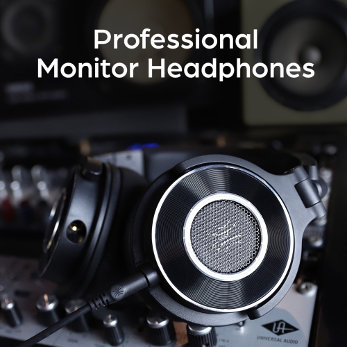 OneOdio Recording Studio Wired Over Ear Headphones Monitor 60 -Hi-Res Audio 6.35mm Adapter-Black