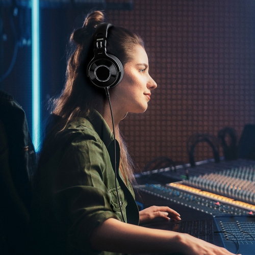 OneOdio Recording Studio Wired Over Ear Headphones Monitor 60 -Hi-Res Audio 6.35mm Adapter-Black