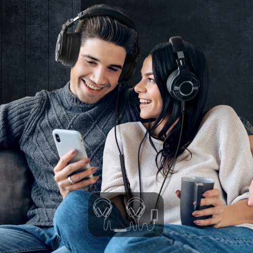 OneOdio Recording Studio Wired Over Ear Headphones Monitor 60 -Hi-Res Audio 6.35mm Adapter-Black