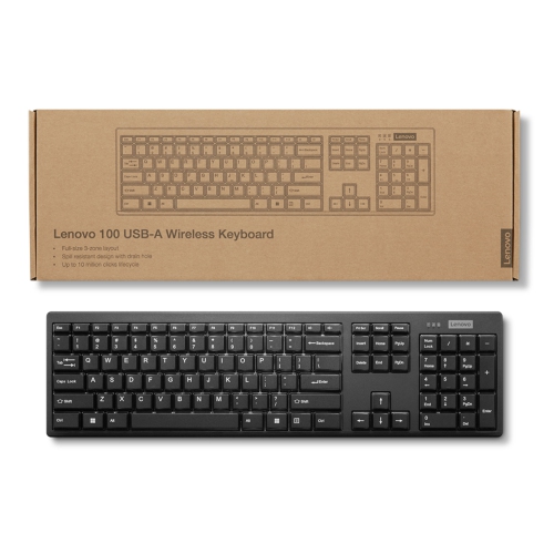 Lenovo 100 USB-A Wireless Keyboard - US English