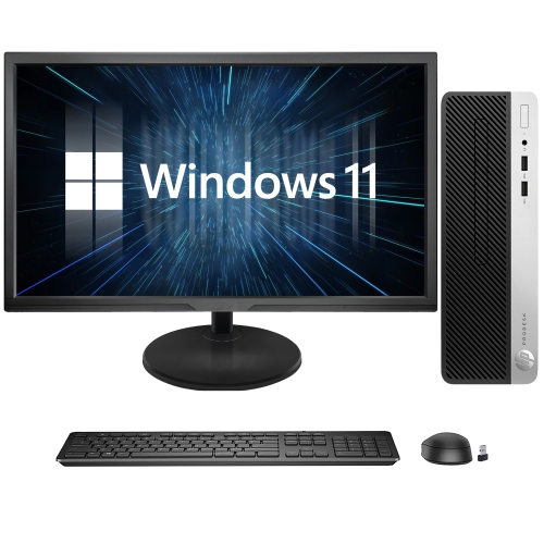 Refurbished - HP ProDesk G5 SFF Business Desktop PC Computer, New 22 inch FHD Monitor, Intel Core 8th Gen Processor 3.60GHz, 16GB DDR4 RAM, 256GB