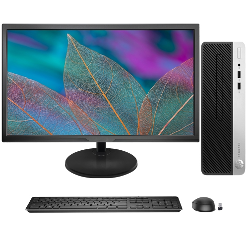 Refurbished - HP ProDesk G5 SFF Business Desktop PC Computer, New 22 inch FHD Monitor, Intel Core 8th Gen Processor 3.60GHz, 8GB DDR4 RAM, 256GB SSD,