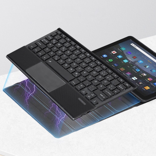 SaharaCase - Keyboard Case with Mouse Pad for Amazon Fire Max 11 - Black