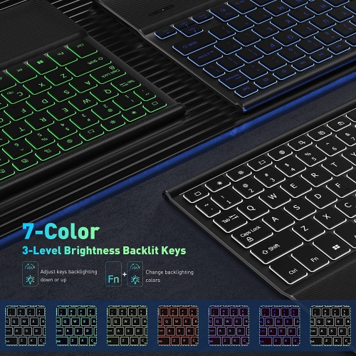 SaharaCase - Keyboard Case with Mouse Pad for Amazon Fire Max 11 - Black