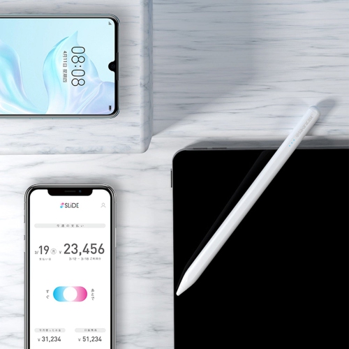 SaharaCase - White Stylus Pen with Palm Rejection, Magnetic Adhesion and Extra Nib Covers