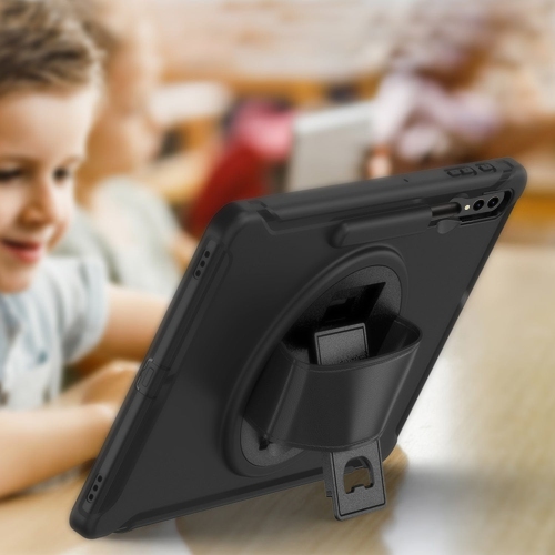 SaharaCase - Protection Hand Strap Series Case for Samsung Galaxy Tab S10 Ultra, Tab S9 Ultra, and Tab S8 Ultra - Black