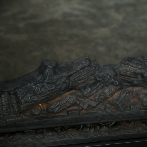 HOMCOM Electric Fireplace Mantel Wood Surround, Freestanding Fireplace Heater with Realistic Flame, Adjustable Temperature, Timer, Overheating