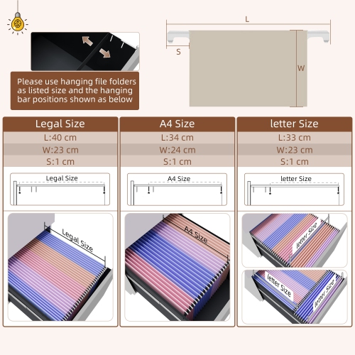 Vinsetto Mobile Vertical Filing Cabinet with Lock, 2-Drawer Steel File Cabinet with Adjustable Hanging Bar for Letter, A4 and Legal Size, White