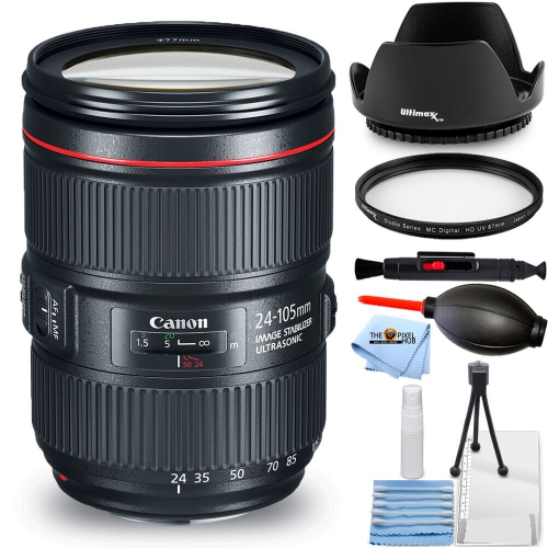 Canon EF 24-105mm f/4L IS II USM Lens - Essential UV Bundle New in