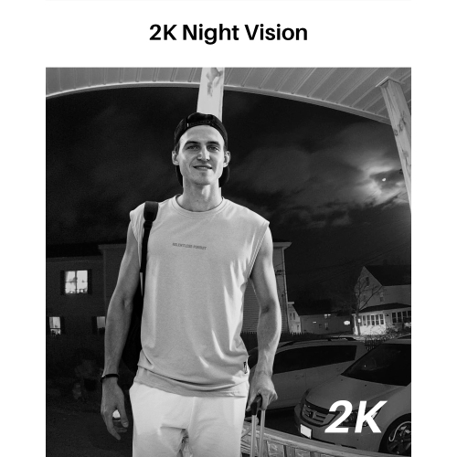 Sonnette vidéo sans fil 2K de WUUK avec carillon 32&nbsp;Go, sonnette avec caméra sans abonnement, détection humaine et de mouvement, alimentée par