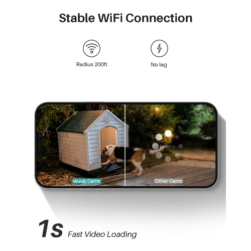 Sonnette vidéo sans fil 2K de WUUK avec carillon 32&nbsp;Go, sonnette avec caméra sans abonnement, détection humaine et de mouvement, alimentée par