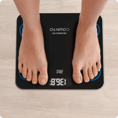 Digital smart scale measuring all major body parameters to help you keep track of your health and sustain a wholesome lifestyle