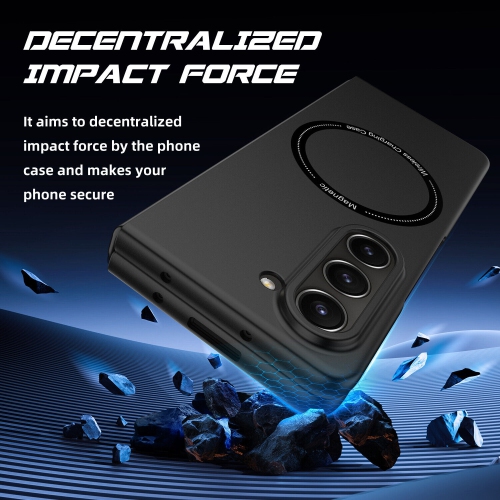 【CSmart】 Hybrid Magnetic Wireless Charging MagSafe Case Back Cover for Samsung Galaxy Z Fold 5, Clear