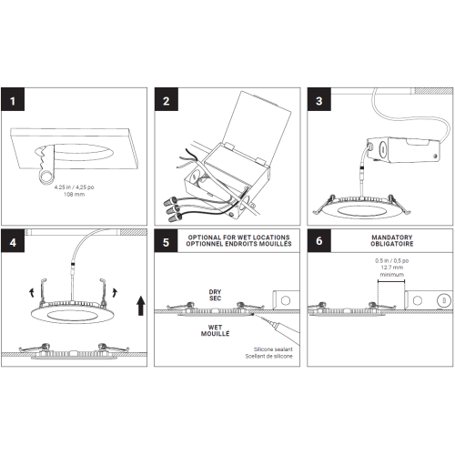 BAZZ LUXWAY 4 Pack Integrated LED 11W Recessed Lights, LUXDISB4