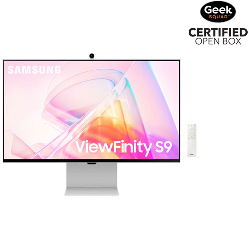 Open Box - Samsung 27" 5K 60Hz 5ms GTG IPS LED Monitor (LS27C900PANXZA) - Silver/White