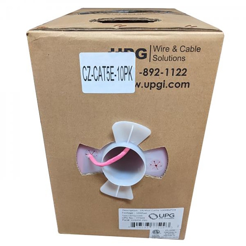 UPG  - Solid Utp Cat5E Network Cable, 350Mhz, 1000 Feet Length, Ft4/cmr In Pink