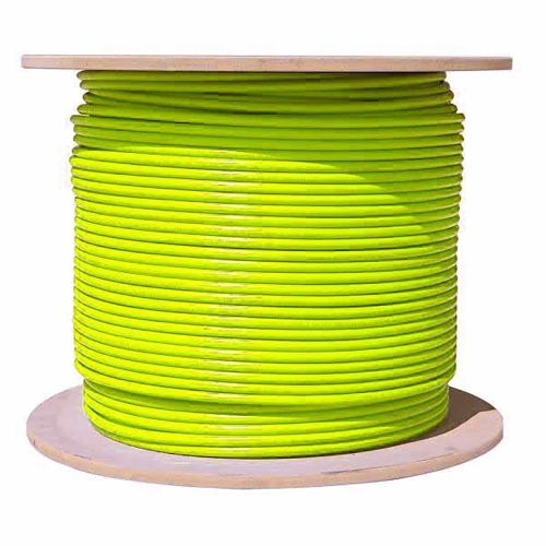 TechCraft - Cat6a Shielded Network Cable, S/FTP, 1000 Feet Length, CMR, Yellow