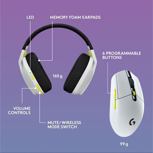 Logitech Wireless G435 SE Headset & G305 SE Mouse Gaming Combo