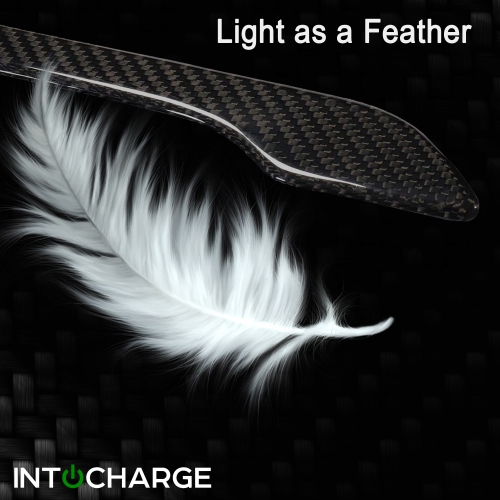 IntoCharge Real Carbon Fiber Cover for Tesla Door Handle | Stylish Exterior Accessories with Anti-Scratch Technology | Model 3 & Model Y
