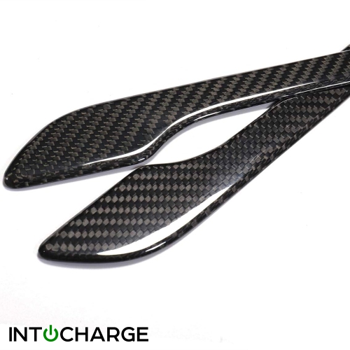 IntoCharge Real Carbon Fiber Cover for Tesla Door Handle | Stylish Exterior Accessories with Anti-Scratch Technology | Model 3 & Model Y