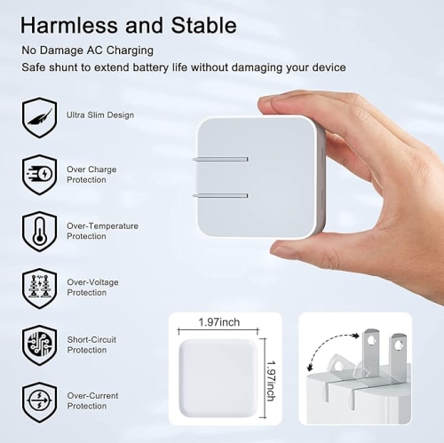 [Apple MFi CERT] 35W Dual USB-C fast Charger for iPhone 17 pro max / 16 pro max / 15 pro max , Dual USB-C fast Power Adapter, PD 3.0​​​​ for Macbook