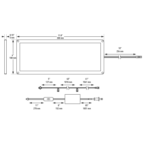 BAZZ 2 Pack Linkable Integrated LED Light Panels, U17342WH