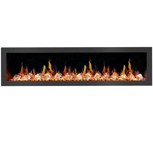 LITEDEER HOMES  2025 New Litedeer Latitude 78-Inch Wall Mount Smart Electric Fireplace \w Crackling Sounds Multi-Flame Style, 5 Unique Flame