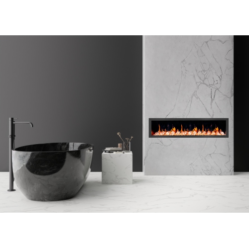 2025 New Litedeer Latitude 78-inch Wall Mount Smart Electric Fireplace with Crackling Sounds Multi-Flame Style, 5 Unique Flame Colour,All Accessories