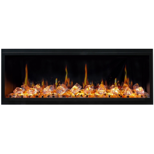 LITEDEER HOMES  2025 New Latitude 55 Inch Built-In Smart Electric Fireplace With Crackling Sounds, Diamond-Like Crystal - Zef55Vc