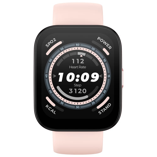 Montre GPS Bip 5 d'Amazfit avec moniteur de fréquence cardiaque - Rose