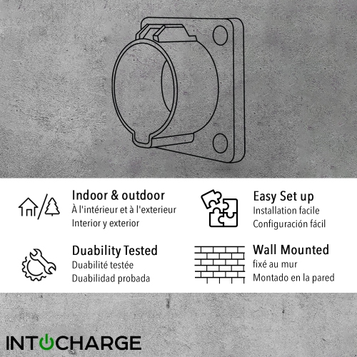 IntoCharge – Support à embout de qualité supérieure pour connecteur SAE J1772