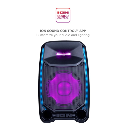 Refurbished Total PA™ Ultimate High-Power Speaker System with Premium Wide Sound, Ultimate Bass™ and Edge-Glow™ Lights with 2 microphones included