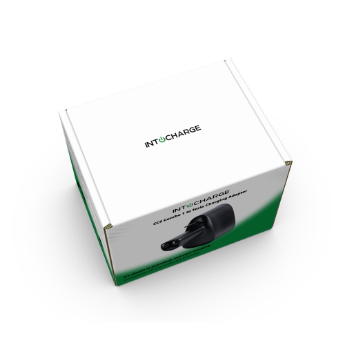 IntoCharge CCS Combo 1 to Tesla Charging Adapter for DC Fast Charging | 250kW Power / 500 Amp / 50V DC | Optimal Fit | Easy Setup | Black |