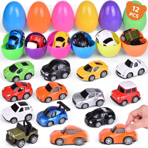 Fun Little Toys F-500 12pcs Easter Eggs Alloy Car Assortment