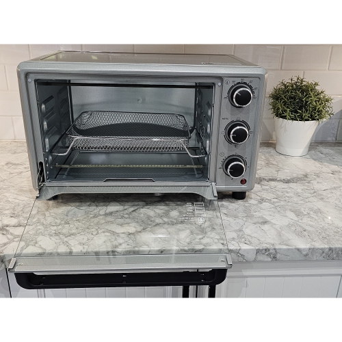 Toastess - Toaster Oven and Air Fryer, 6 Slice Capacity, Adjustable Temperature, Stainless Steel