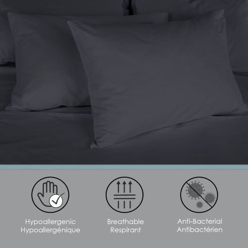 Cotton House - Bamboo Sheet Set, Hypoallergenic, Twin Size, Dark Grey