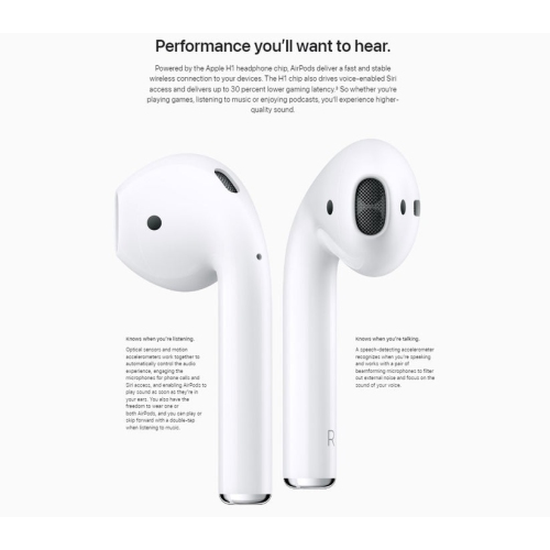 Apple AirPods (2nd Generation) with charging case by APPLE - Refurbished condition - Image 3