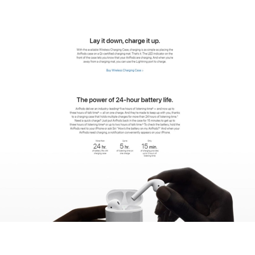 Apple AirPods (2nd Generation) with charging case by APPLE - Refurbished condition - Image 4