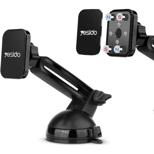 YESIDO  C39| Telescopic Retractable Bracket Magnetic Car Phone Holder