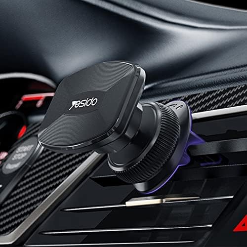 Yesido C128 | Ultra Strong Magnet Magnetic 360 Rotation Universal Car Air Vent | Cell Phone Holder with Telescopic Hook Compatible for All Smartphones