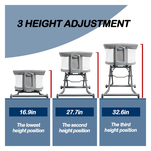 Borncerella bassinets model b 2 in 1 for newborn baby, gray