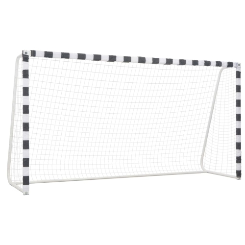 VIDAXL  Soccer Goal 300X160X90 Cm Metal Black And In White