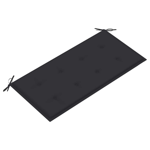 vidaXL Garden Bench with Anthracite Cushion 112 cm Solid Teak Wood