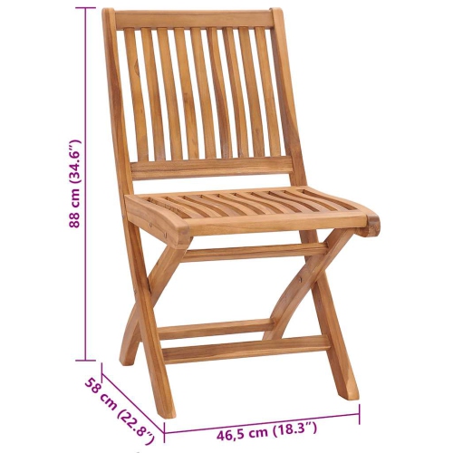 vidaXL Garden Chairs 2 pcs with Cream Cushions Solid Teak Wood