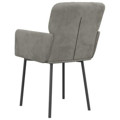vidaXL Dining Chairs 2 pcs Light Grey Velvet