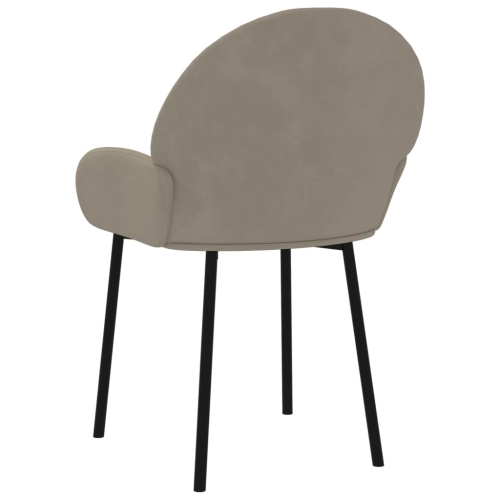 vidaXL Dining Chairs 2 pcs Light Grey Velvet