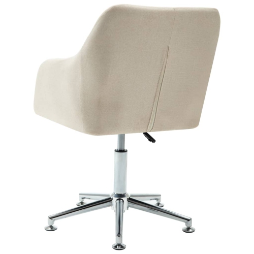 vidaXL Swivel Office Chair Cream Fabric
